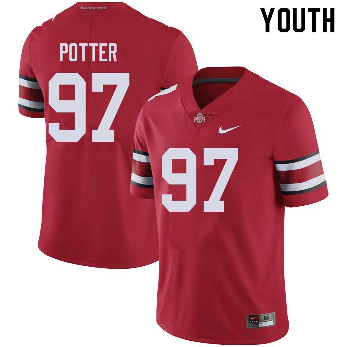 Noah Potter Ohio State Buckeyes Youth NCAA #97 Nike Red College Stitched Football Jersey UWF6356FY